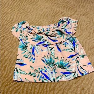 Floral off the shoulder top